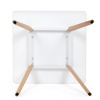 Jídelní stůl 80x80x74 cm, MDF, bílý matný lak, masiv buk - DT-312 WT