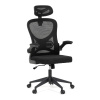 Kancelářská židle, černá síťovina, černý plast, kolečka na tvrdé podlahy - KA-K2021 BK