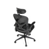 Kancelářská židle, černá síťovina, černý plast, kolečka na tvrdé podlahy - KA-K2021 BK