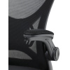 Kancelářská židle, černá síťovina, černý plast, kolečka na tvrdé podlahy - KA-K2021 BK