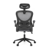 Kancelářská židle, šedá síťovina, černý plast, kolečka na tvrdé podlahy - KA-K2021 GREY