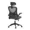 Kancelářská židle, šedá síťovina, černý plast, kolečka na tvrdé podlahy - KA-K2021 GREY