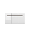 Azteca Trio komoda KOM3D3S/8/15 Bílý/bílý lesk