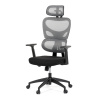Kancelářská židle, šedá síťovina, černý plast, kolečka na tvrdé podlahy - KA-K2080 GREY
