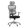 Kancelářská židle, šedá síťovina, šedý plast, kolečka na tvrdé podlahy - KA-K2081 GREY