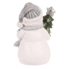 Sněhulák držící stromek - polyresin, LED osvětlení uvnitř. - KEO023