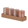 Svíčky adventní, sada 4ks, sv.měděná barva. Cena za 1 sadu. - SVW1304 CHAM