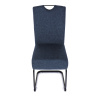 Židle jídelní, taštičkové pružiny v sedáku, modrá látka, černý kov - DCL-E2008 BLUE2