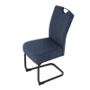Židle jídelní, taštičkové pružiny v sedáku, modrá látka, černý kov - DCL-E2008 BLUE2