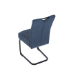 Židle jídelní, taštičkové pružiny v sedáku, modrá látka, černý kov - DCL-E2008 BLUE2