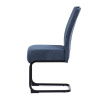 Židle jídelní, taštičkové pružiny v sedáku, modrá látka, černý kov - DCL-E2008 BLUE2