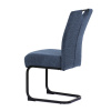Židle jídelní, taštičkové pružiny v sedáku, modrá látka, černý kov - DCL-E2008 BLUE2
