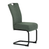 Židle jídelní, taštičkové pružiny v sedáku, zelená látka, černý kov - DCL-E2008 GRN2