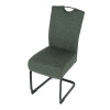 Židle jídelní, taštičkové pružiny v sedáku, zelená látka, černý kov - DCL-E2008 GRN2