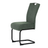 Židle jídelní, taštičkové pružiny v sedáku, zelená látka, černý kov - DCL-E2008 GRN2