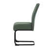 Židle jídelní, taštičkové pružiny v sedáku, zelená látka, černý kov - DCL-E2008 GRN2