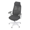 Židle kancelářská, tmavě šedá síťovina MESH, bílý plast, plastový kříž - KA-S247 WT