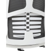 Židle kancelářská, tmavě šedá síťovina MESH, bílý plast, plastový kříž - KA-S247 WT