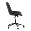 Židle kancelářská, černá látka v dekoru broušené kůže, černý kovový kříž - KA-V3120 BK3