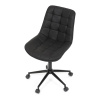 Židle kancelářská, černá látka v dekoru broušené kůže, černý kovový kříž - KA-V3120 BK3