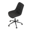 Židle kancelářská, černá látka v dekoru broušené kůže, černý kovový kříž - KA-V3120 BK3