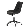 Židle kancelářská, černá látka v dekoru broušené kůže, černý kovový kříž - KA-V3120 BK3