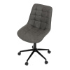 Židle kancelářská, šedá látka v dekoru broušené kůže, černý kovový kříž - KA-V3120 GREY3