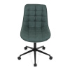 Židle kancelářská, zelená látka v dekoru broušené kůže, černý kovový kříž - KA-V3120 GRN3