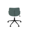 Židle kancelářská, zelená látka v dekoru broušené kůže, černý kovový kříž - KA-V3120 GRN3