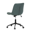 Židle kancelářská, zelená látka v dekoru broušené kůže, černý kovový kříž - KA-V3120 GRN3