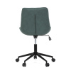 Židle kancelářská, zelená látka v dekoru broušené kůže, černý kovový kříž - KA-V3120 GRN3