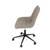 Židle kancelářská, béžová látka v dekoru broušené kůže, černý kovový kříž - KA-V3120 LAN3