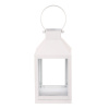 Lucerna kovová - čtyřboká, malá, barva bílá. - LUC310 WT