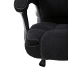Kancelářská židle, černá látka, šedý plastový kříž, kolečka na tvrdé podlahy - KA-C715 BK2
