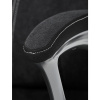 Kancelářská židle, černá látka, šedý plastový kříž, kolečka na tvrdé podlahy - KA-C715 BK2