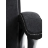 Kancelářská židle, černá látka, šedý plastový kříž, kolečka na tvrdé podlahy - KA-C715 BK2