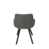 Židle jídelní, šedá látka v dekoru broušené kůže, nohy černý kov - HC-V3066 GREY3