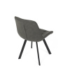 Židle jídelní, šedá látka v dekoru broušené kůže, nohy černý kov - HC-V3066 GREY3