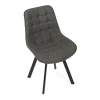 Židle jídelní, šedá látka v dekoru broušené kůže, nohy černý kov - HC-V3066 GREY3