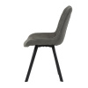 Židle jídelní, šedá látka v dekoru broušené kůže, nohy černý kov - HC-V3066 GREY3