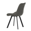 Židle jídelní, šedá látka v dekoru broušené kůže, nohy černý kov - HC-V3066 GREY3