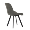 Židle jídelní, šedá látka v dekoru broušené kůže, nohy černý kov - HC-V3066 GREY3
