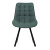 Židle jídelní, zelená látka v dekoru broušené kůže, nohy černý kov - HC-V3066 GRN3