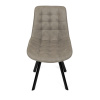 Židle jídelní, béžová látka v dekoru broušené kůže, nohy černý kov - HC-V3066 LAN3
