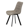 Židle jídelní, béžová látka v dekoru broušené kůže, nohy černý kov - HC-V3066 LAN3