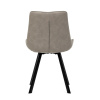 Židle jídelní, béžová látka v dekoru broušené kůže, nohy černý kov - HC-V3066 LAN3