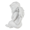 Andílek sedící - figurka z polyresinu, barva bílá. - ALA1607