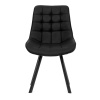 Židle jídelní, černá látka v dekoru broušené kůže, nohy černý kov - HC-V3066 BK3