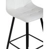 Židle barová, bílá látka, čtyřnohá kovová podnož, černý mat - AUB-X7015 WT2