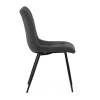 Židle jídelní, šedá látka, černé kovové nohy - DCL-193 GREY2